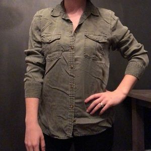 Army Green Button Up